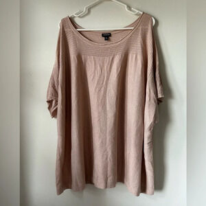 Torrid‎ Pale Pink  Shimmer Pointelle Cold Shoulder Dolman Top